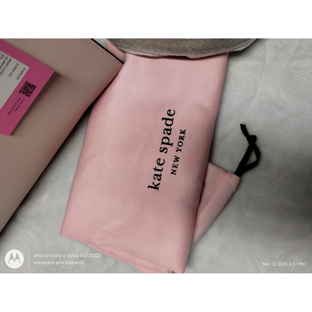 Kate Spade Voyage Medium Satchel Pale Dogwood Colorblock Leather Bag K7734 NEW - Picture 4 of 13